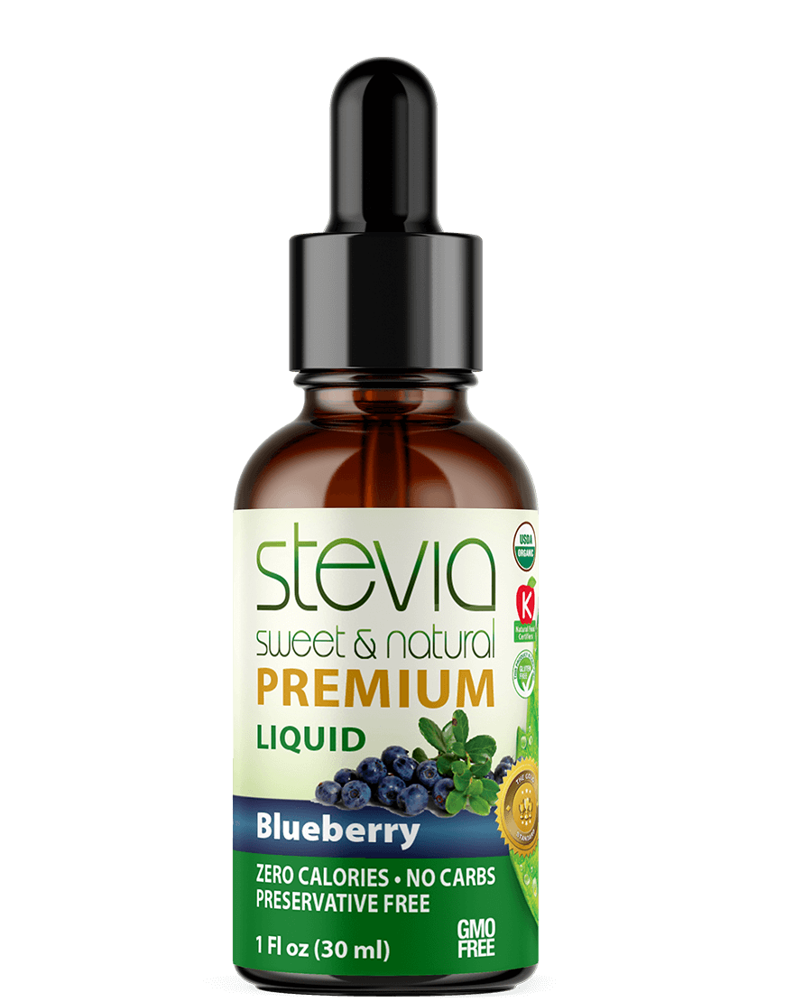 Blueberry Stevia Liquid Drops. Organic Stevia Sweetener. Natural Stevia Extract. Best Sugar Substitute, 100% Pure Extract, All Naturally Sweet, Non Bitter, Zero Calorie, 0 Carbs, Gluten-Free, Non-GMO, Diabetic & Keto Friendly
