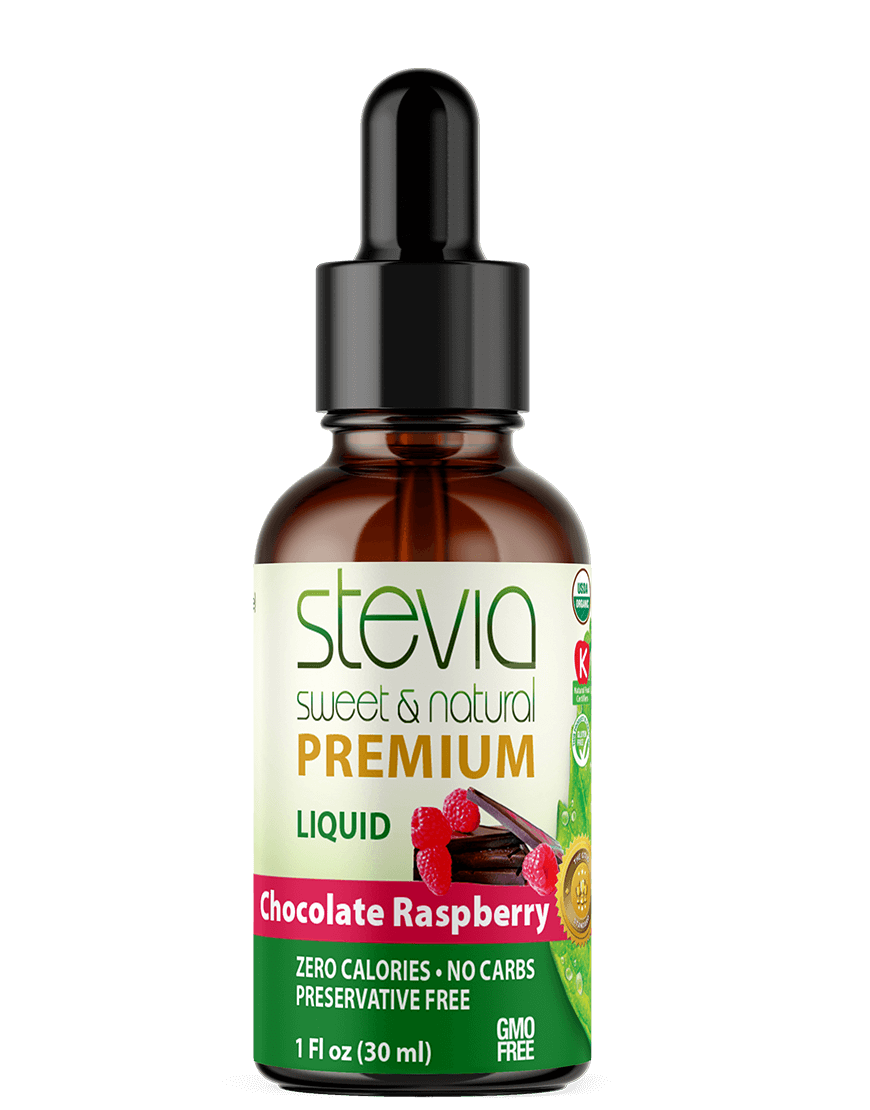 Chocolate Raspberry Stevia Liquid Drops. Organic Stevia Sweetener. Natural Stevia Extract. Best Sugar Substitute, 100% Pure Extract, All Naturally Sweet, Non Bitter, Zero Calorie, 0 Carbs, Gluten-Free, Non-GMO, Diabetic & Keto Friendly