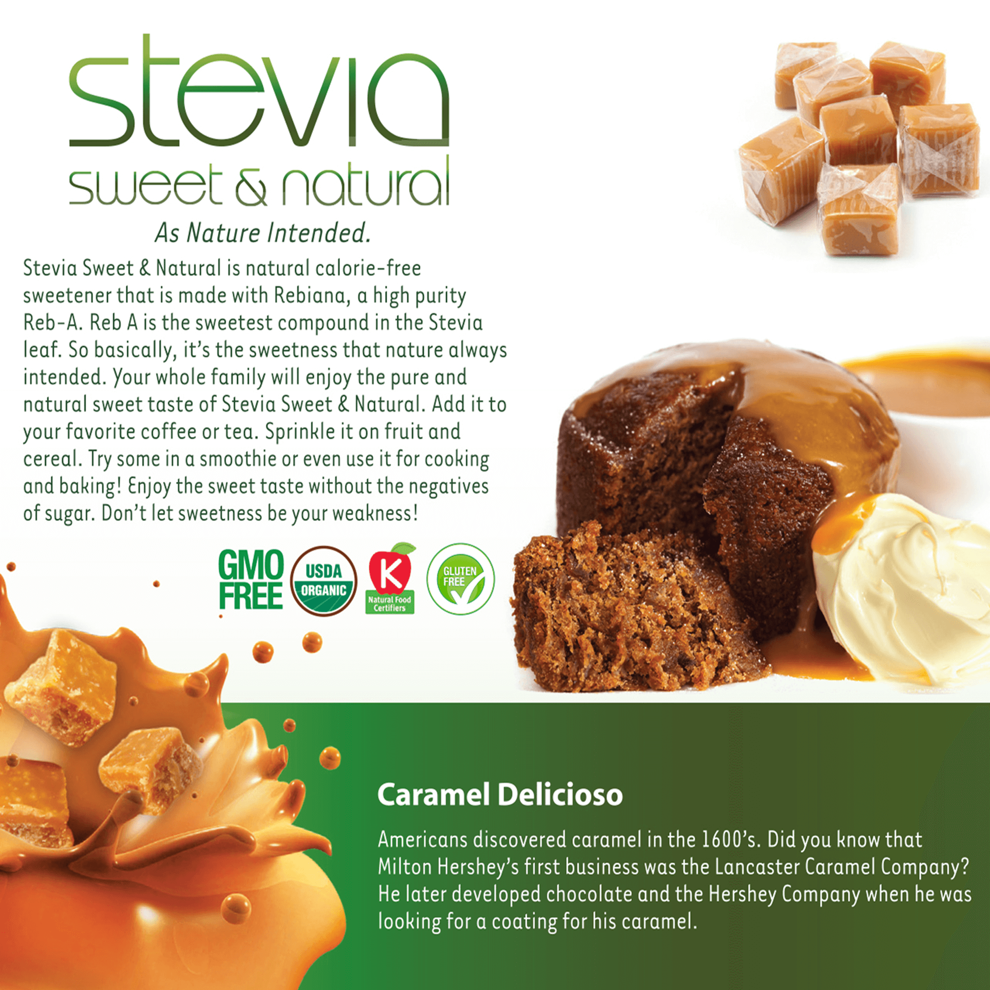 Natural Organic Stevia Packets Powder. All-Natural Stevia Sweetener, Best Sugar Substitute, 100% Pure Stevia. Zero Calories, Diabetic & Keto Friendly ( Package May Vary )