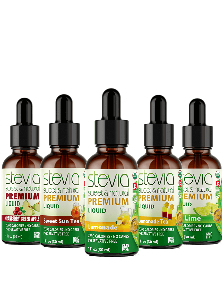 Refreshers Bundle Stevia Liquid Drops. Organic Stevia Sweetener. Natural Sweet, Best Sugar Substitute, Zero Calorie, Non-GMO, Diabetic & Keto Friendly