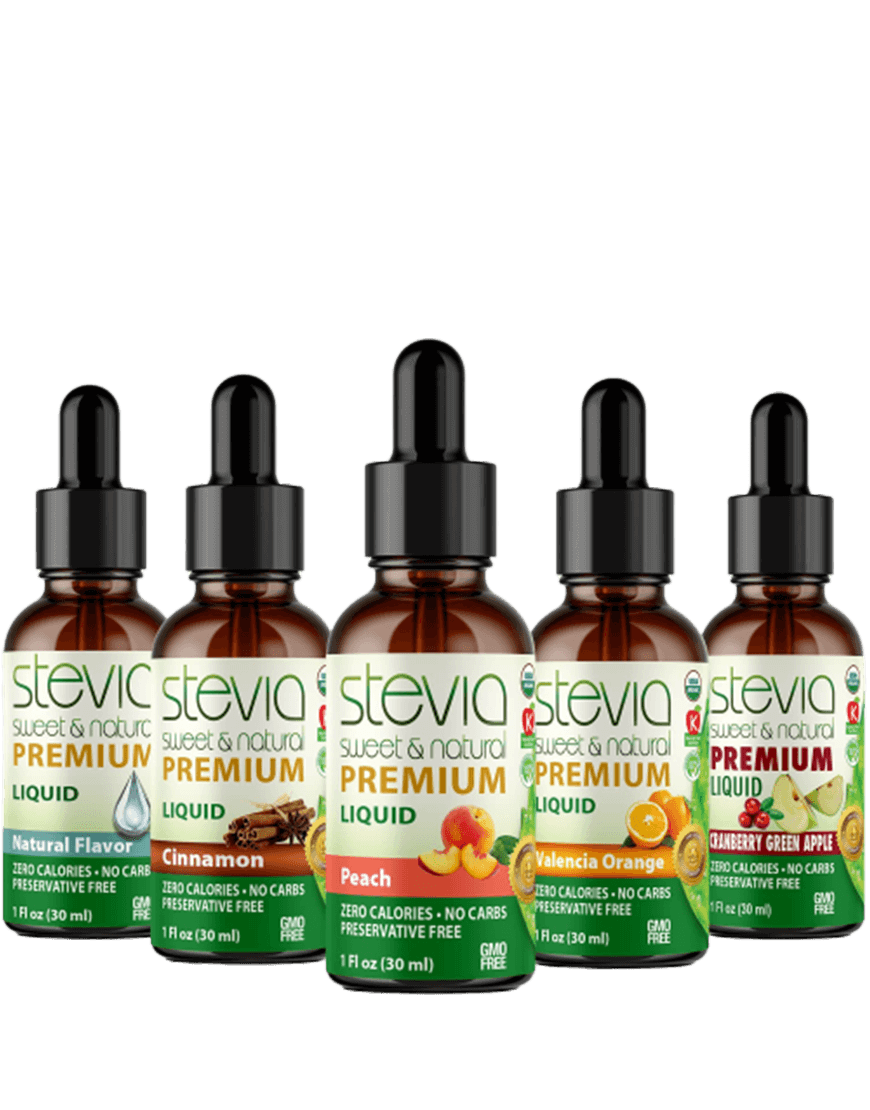 TEA LOVERS Bundle Stevia Liquid Drops. 100% Organic Stevia Sweetener, Naturally Sweet, Zero Calorie, 0 Carbs, Non-GMO, Diabetic & Keto Friendly.