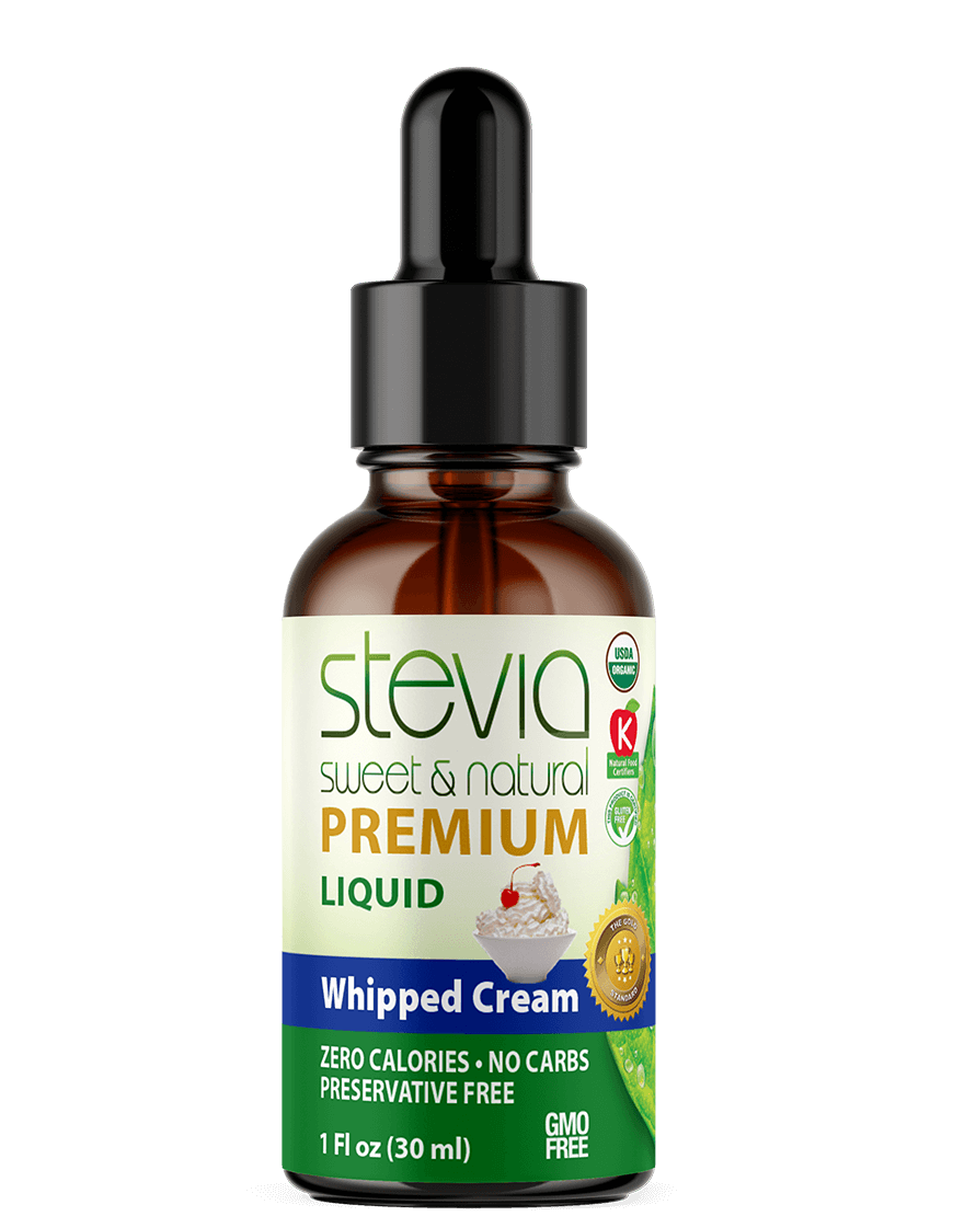 Whipped Cream Stevia Liquid Drops. Organic Stevia Sweetener. Natural Stevia Extract. Best Sugar Substitute, 100% Pure Extract, All Naturally Sweet, Non Bitter, Zero Calorie, 0 Carbs, Gluten-Free, Non-GMO, Diabetic & Keto Friendly