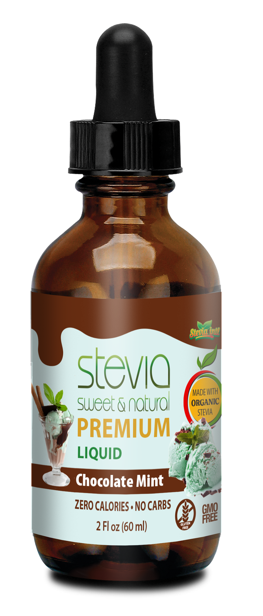 Chocolate Mint Stevia Drops- NEW! Premium Quality Organic Liquid Stevia Sweetener. Best Sugar Substitute, 100% Pure Extract, All Naturally Sweet, Non Bitter, 0 Calorie, Non-GMO, Diabetic & Keto Friendly 25.00% Off Auto renew