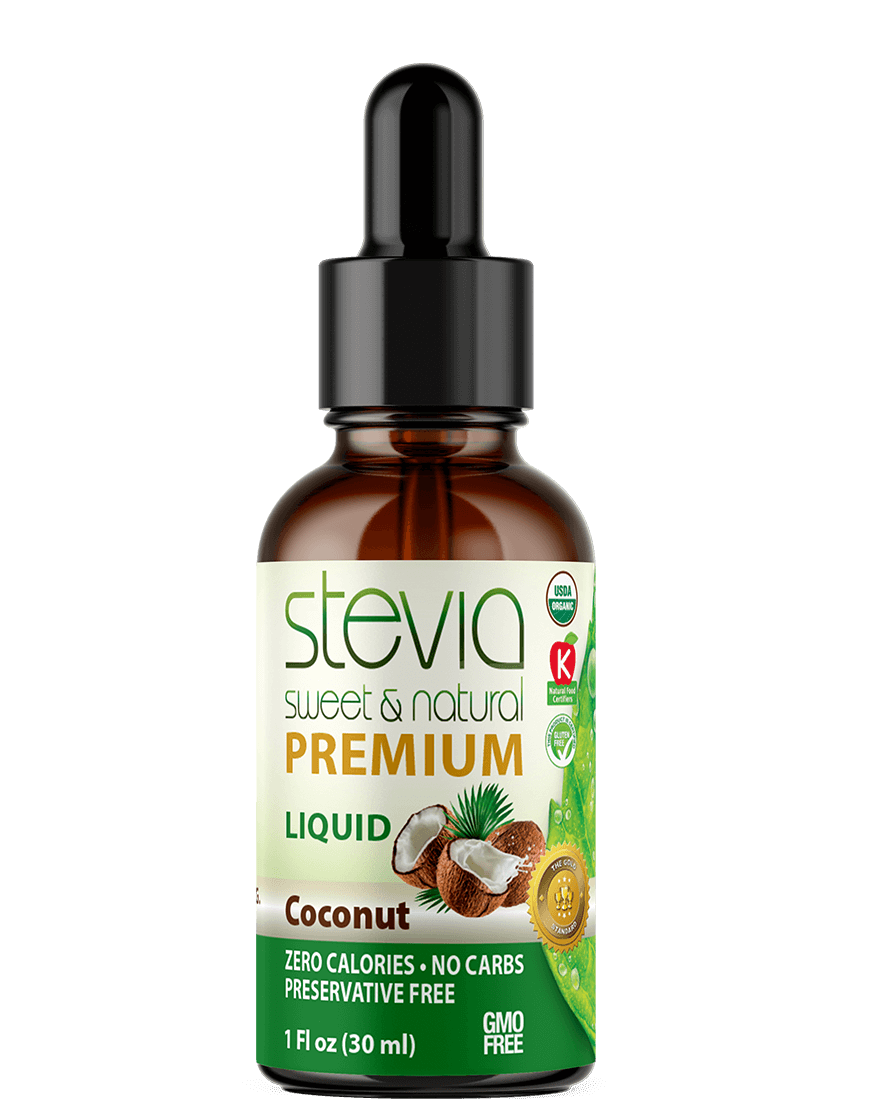 Coconut Stevia Liquid Drops. Organic Stevia Sweetener. Natural Stevia Extract. Best Sugar Substitute, 100% Pure Extract, All Naturally Sweet, Non Bitter, Zero Calorie, 0 Carbs, Gluten-Free, Non-GMO, Diabetic & Keto Friendly