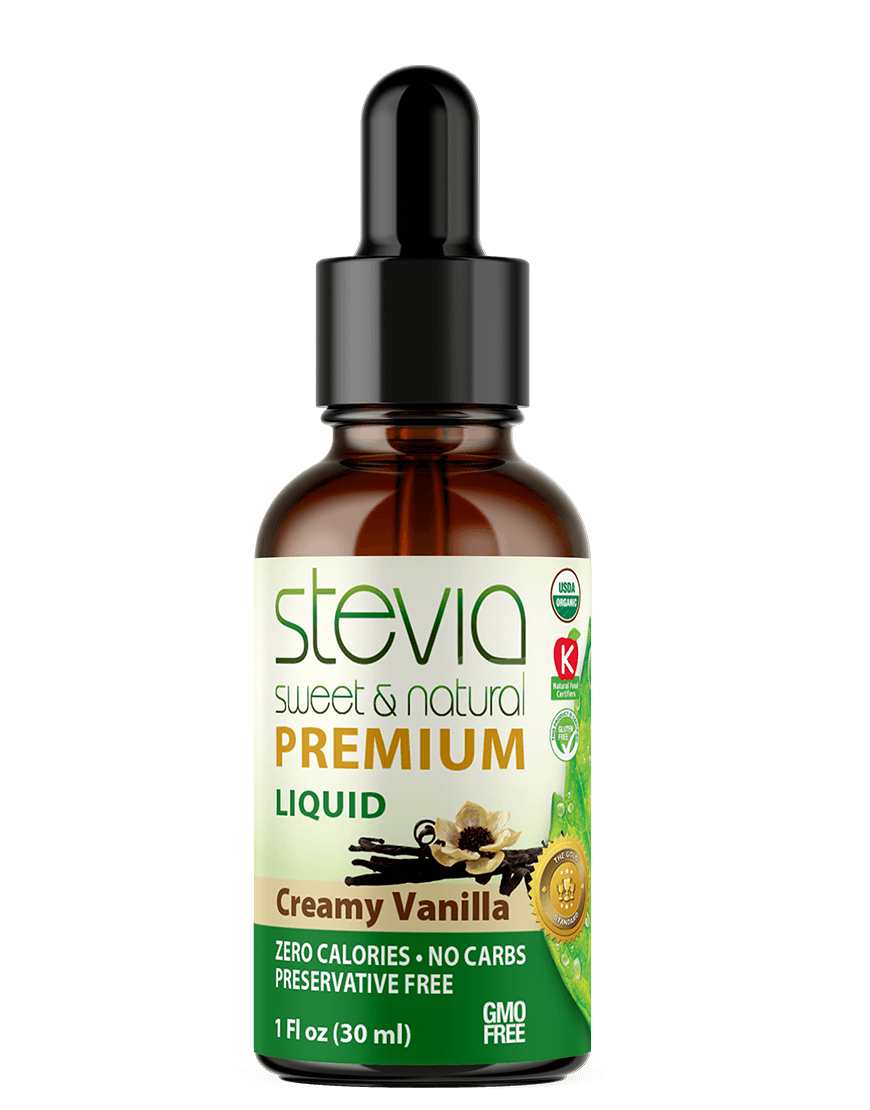 Creamy Vanilla Stevia Liquid Drops. Organic Stevia Sweetener. Natural Stevia Extract. Best Sugar Substitute, 100% Pure Extract, All Naturally Sweet, Non Bitter, Zero Calorie, 0 Carbs, Gluten-Free, Non-GMO, Diabetic & Keto Friendly