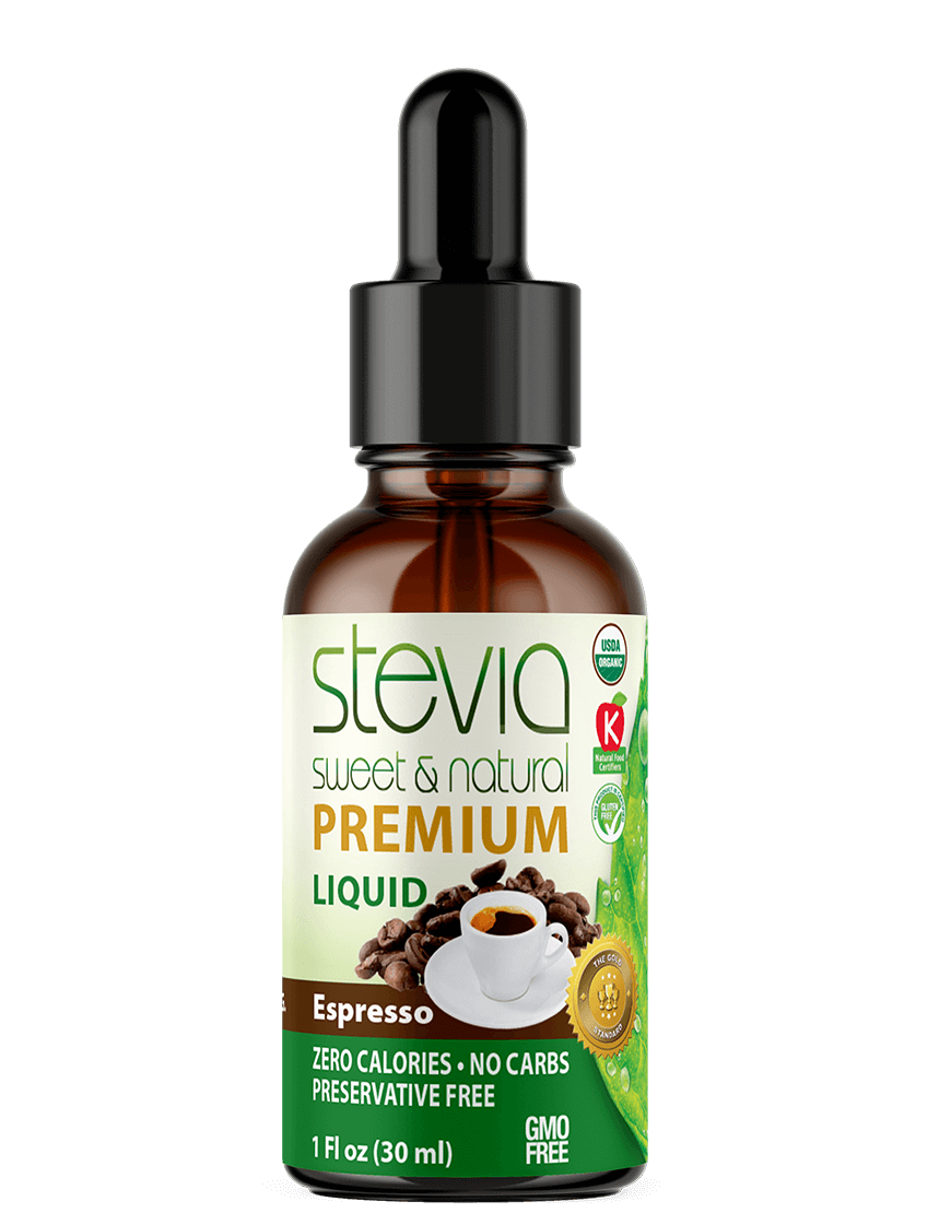 Espresso Stevia Liquid Drops. Organic Stevia Sweetener. Natural Stevia Extract. Best Sugar Substitute, 100% Pure Extract, All Naturally Sweet, Non Bitter, Zero Calorie, 0 Carbs, Gluten-Free, Non-GMO, Diabetic & Keto Friendly