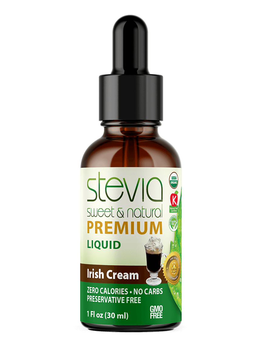 Irish Cream Stevia Liquid Drops. Organic Stevia Sweetener. Natural Stevia Extract. Best Sugar Substitute, 100% Pure Extract, All Naturally Sweet, Non Bitter, Zero Calorie, 0 Carbs, Gluten-Free, Non-GMO, Diabetic & Keto Friendly