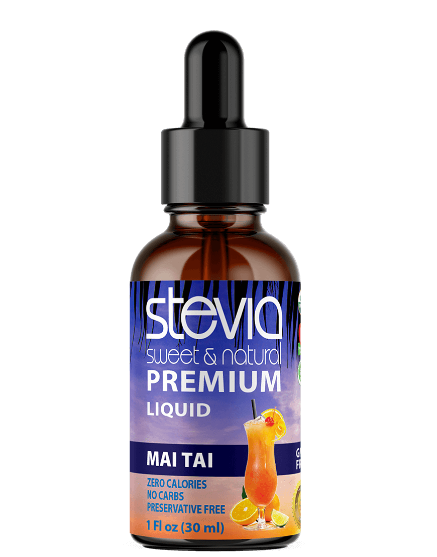 Mai Tai Stevia Liquid Drops. Organic Stevia Sweetener. Natural Stevia Extract. Best Sugar Substitute, 100% Pure Extract, All Naturally Sweet, Non Bitter, Zero Calorie, 0 Carbs, Gluten-Free, Non-GMO, Diabetic & Keto Friendly