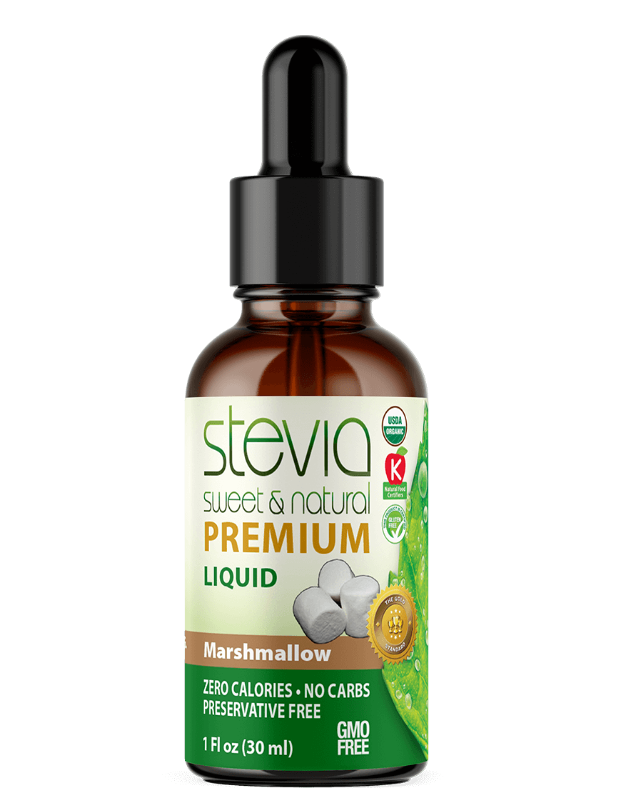 Marshmallow Stevia Liquid Drops. Organic Stevia Sweetener. Natural Stevia Extract. Best Sugar Substitute, 100% Pure Extract, All Naturally Sweet, Non Bitter, Zero Calorie, 0 Carbs, Gluten-Free, Non-GMO, Diabetic & Keto Friendly