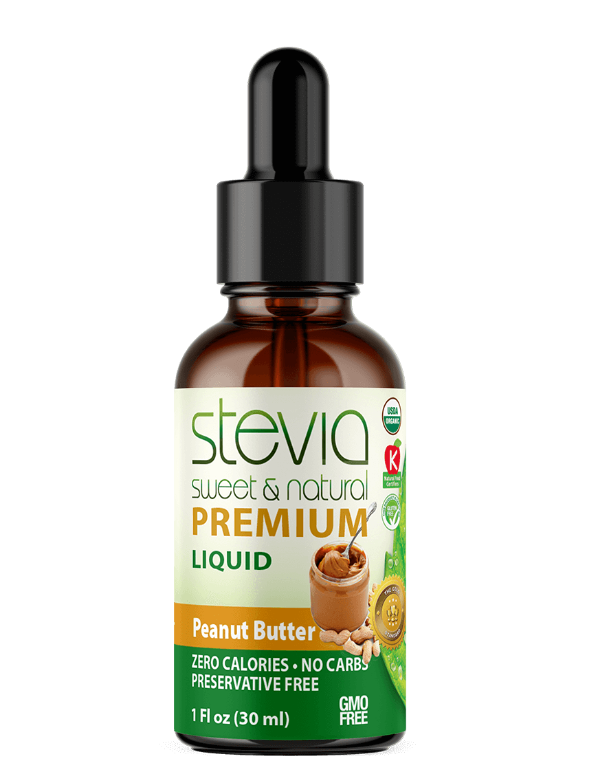 Peanut Butter Stevia Liquid Drops. Organic Stevia Sweetener. Natural Stevia Extract. Best Sugar Substitute, 100% Pure Extract, All Naturally Sweet, Non Bitter, Zero Calorie, 0 Carbs, Gluten-Free, Non-GMO, Diabetic & Keto Friendly
